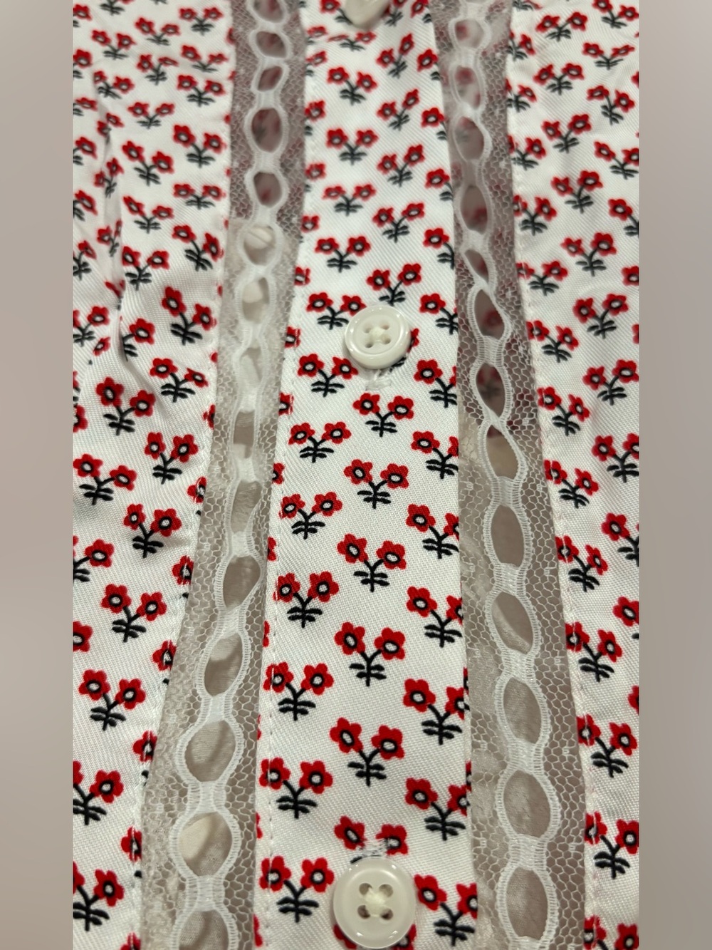 J. Crew Wren lace-trim shirtdress Floral Size 4 NWT - Picture 9 of 12